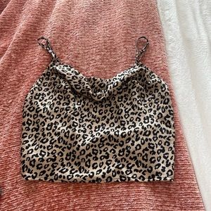 Forever 21 Satin Cowl Neck Top